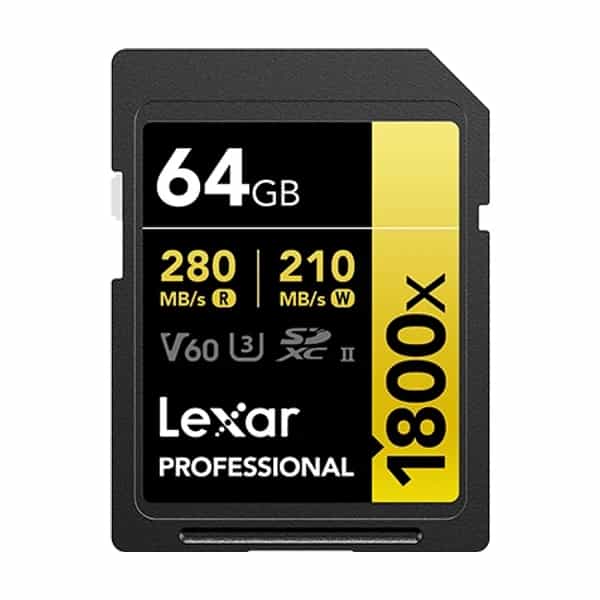 Tarjeta SDXC Lexar 1800X 64GB UHS-II C10