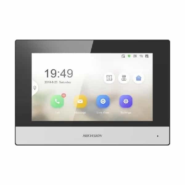 Pantalla interior WiFi para videoportero Hikvision táctil 7" 4 hilos DS-KH6320-WTDE1