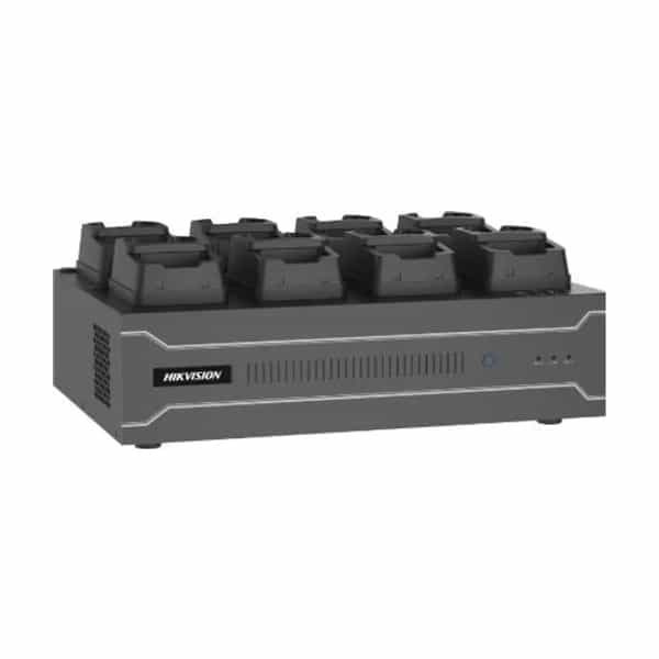 Estación de carga y respaldo de información para 8 bodycam Hikvision DS-MDS001/2T
