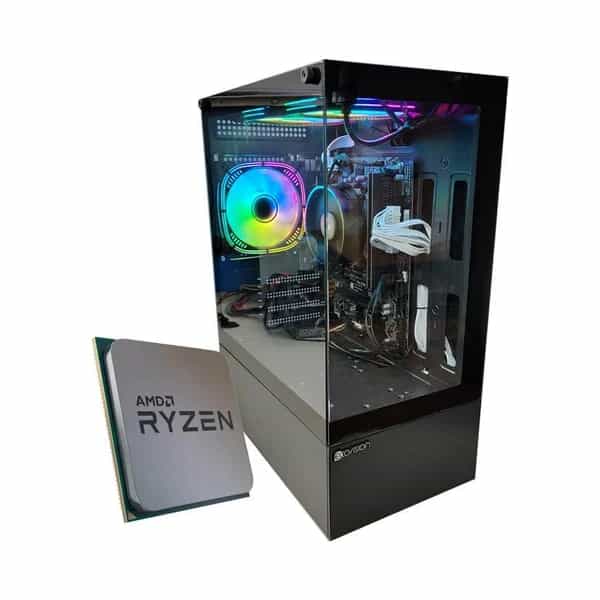 PC de escritorio Ecovision AMD Ryzen 7 5700G 32 GB SSD 1 TB + Wi-Fi + teclado y mouse Logitech