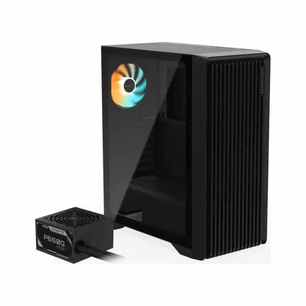 Gabinete gamer Gigabyte C103 Glass con fuente 650W 80 Plus Gold GB-C103GP65G5