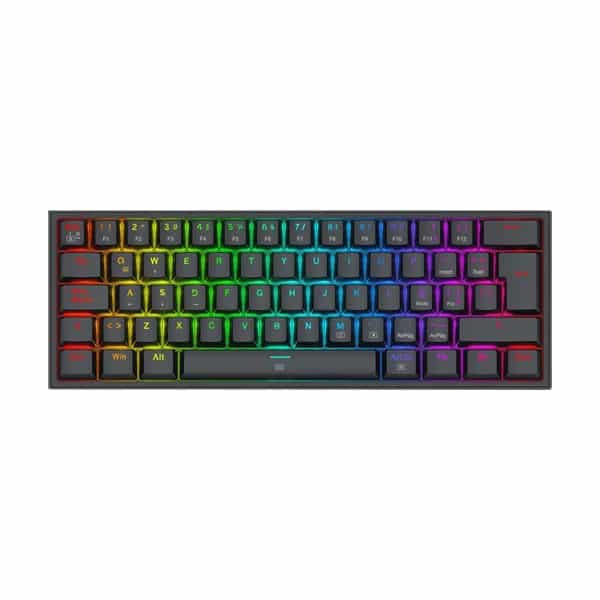 Teclado mecánico inalámbrico Redragon Fizz Pro K616 RGB 60% Negro