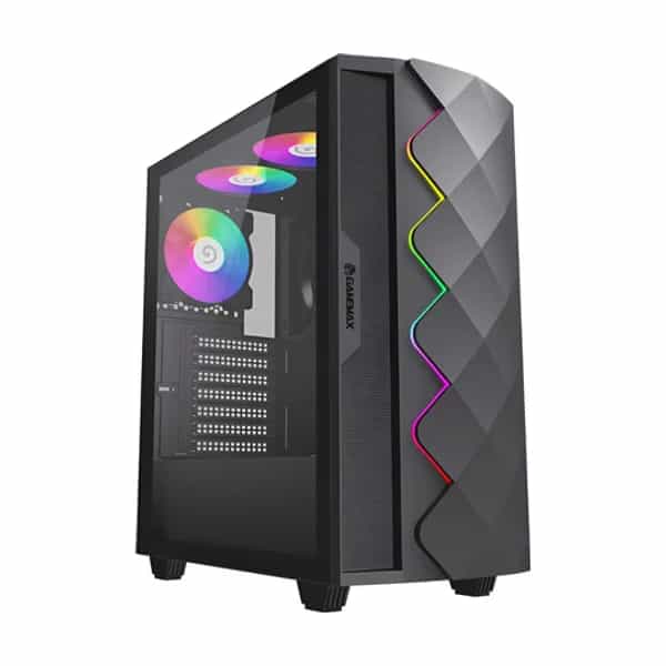 Gabinete GameMax Diamond CP Black ATX 4 fans ARGB