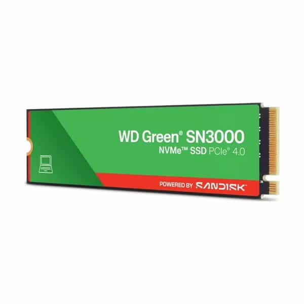 Disco sólido SSD Western Digital Green SN3000 1 TB M.2 NVMe PCIe Gen 4 WDS100T4G0E