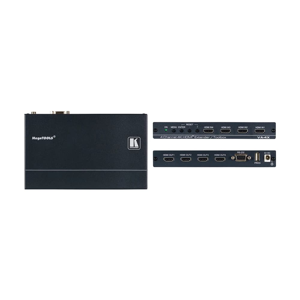 Extensor HDMI 4K Kramer VA-4X toolbox 4 canales independientes HDCP 1.4 y 2.2