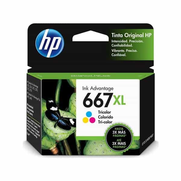 Cartucho de tinta HP 667XL tricolor alto rendimiento 3YM80AL