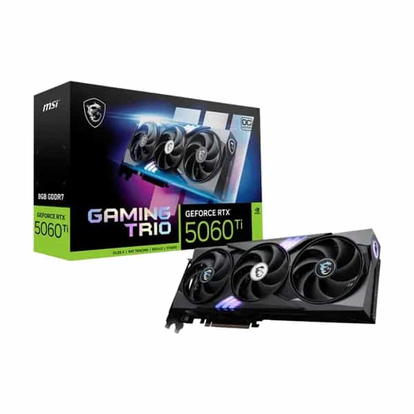 Placa de video MSI RTX 5060 Ti Gaming Trio OC 8GB GDDR7 912-V536-022