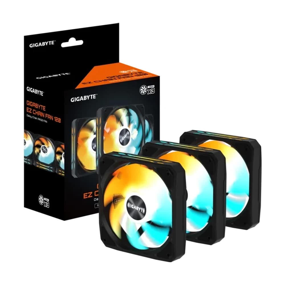 Fan Cooler GIGABYTE AORUS EZ CHAIN FAN 120x3 ARGB Negro