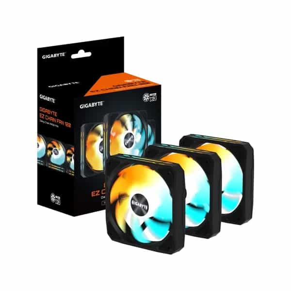 Fan Cooler GIGABYTE AORUS EZ CHAIN FAN 120x3 ARGB Negro