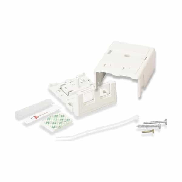 Caja de montaje en superficie Siemon 2 puertos blanca MX-SMZ2-02
