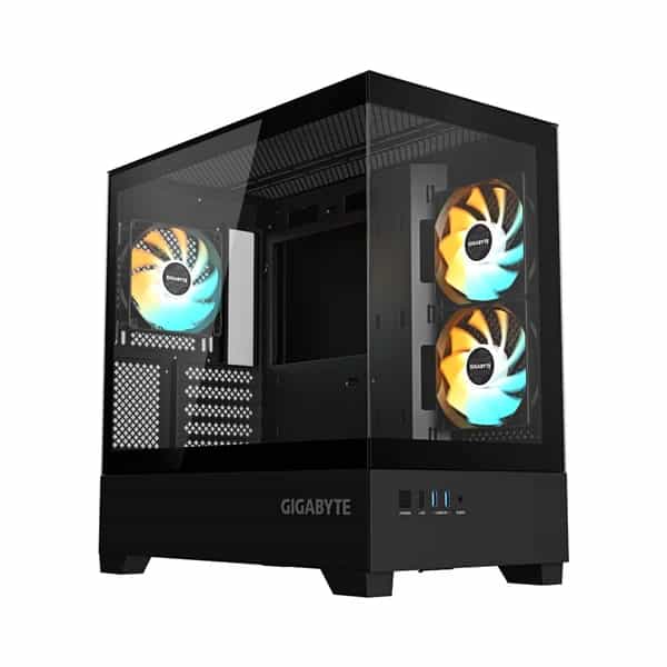 Gabinete Gamer Gigabyte C201P M-ATX Black Panoramic