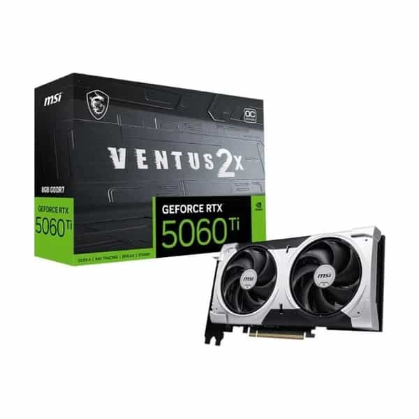 Placa de video MSI GeForce RTX 5060 Ti Ventus 2X OC Plus 8 GB GDDR7