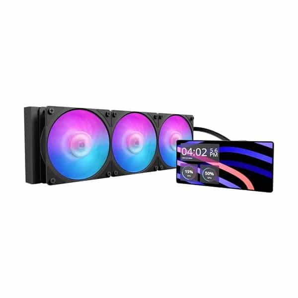 Water Cooler Cooler Master MasterLiquid Core LCD 6" 360 3 Fans 120mm ARGB Black