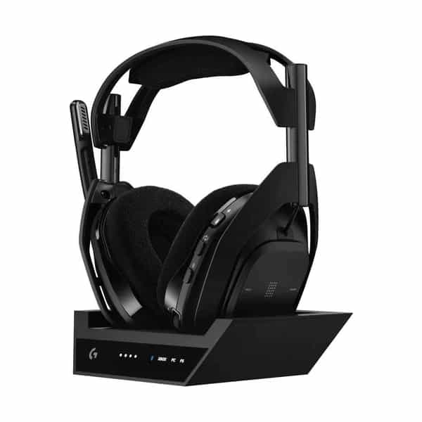 Auriculares gamer inalámbricos Logitech G Astro A50 X con estación base negro 939-002126