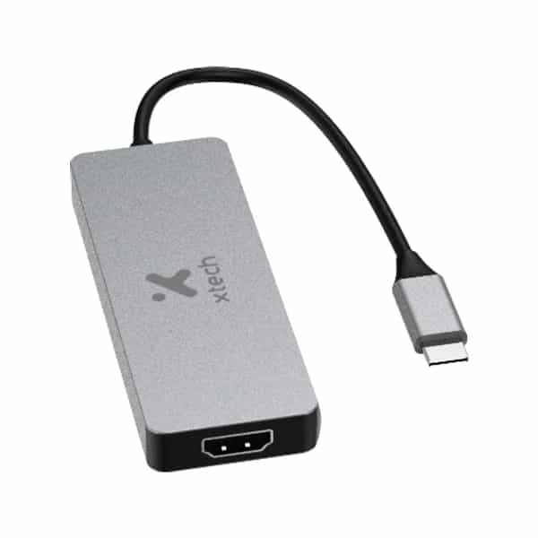 Adaptador multipuerto XTech 5 en 1 USB-C 17cm XTC-564