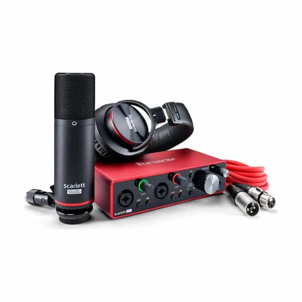 Kit Focusrite Scarlett 2i2 3ra Gen+Micrófono CM25 MkIII+Auriculares HP60 MkIII PN 261585066