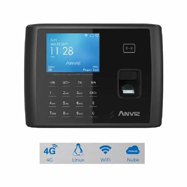 Control de asistencia Anviz A350 huella, tarjeta Mifare y contraseña pantalla 3.5"