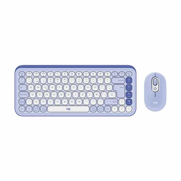 Combo Logitech Teclado Y Mouse Pop Lila