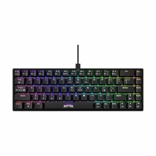 Teclado Gamer Raptor Fireclaw M68 Mecánico Retroiluminado Switch Red Outemu
