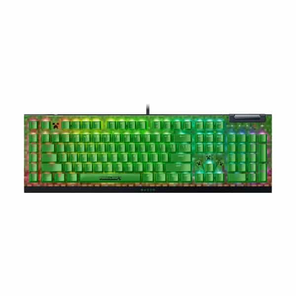 Teclado Gamer Razer Blackwidow V4 X Minecraft Edition Green-Switch Us-En