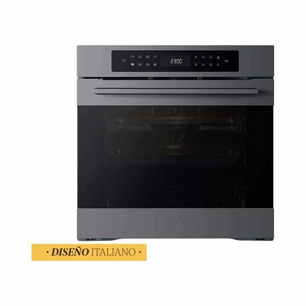 Horno eléctrico empotrable Vondom pirolítico con Air Fry 60 cm 81 litros Negro TNC60MIBS