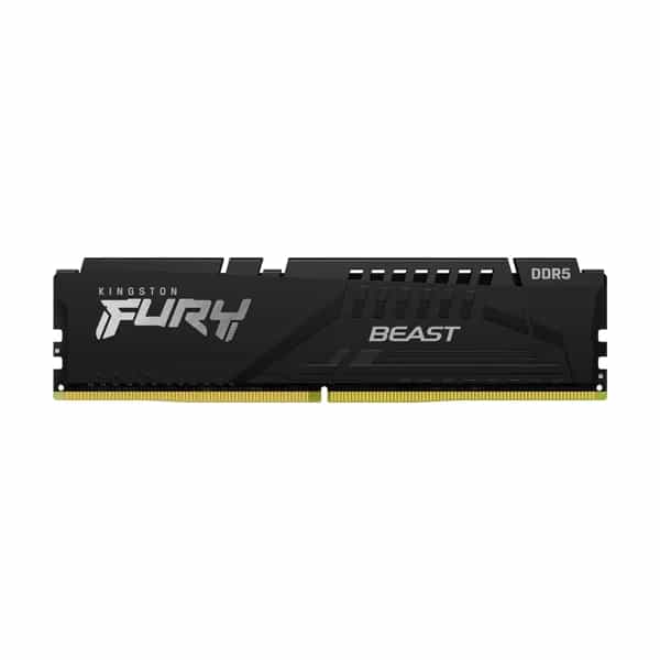 Memoria RAM Kingston Fury Beast UDIMM 8GB DDR5 6000MHz CL36 Negro KF560C36BBE-8