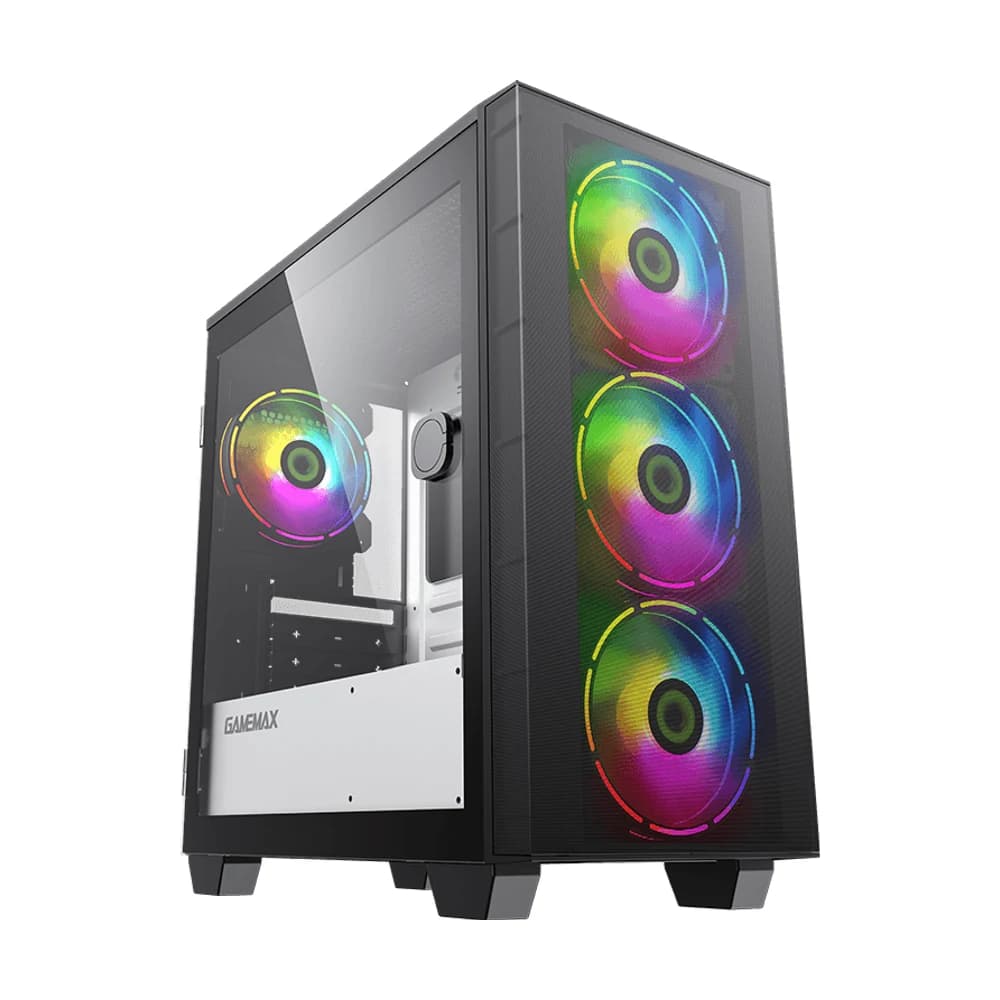 Gabinete GameMax Aero Mini M-ATX con 4 ventiladores ARGB