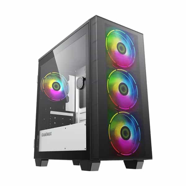 Gabinete GameMax Aero Mini M-ATX con 4 ventiladores ARGB
