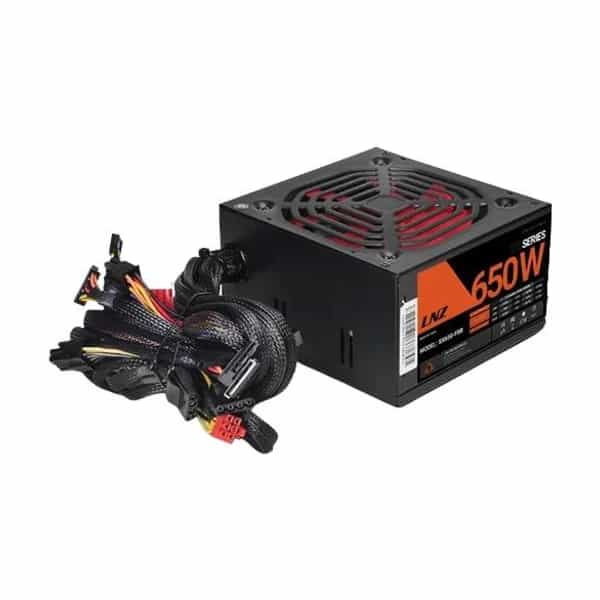 Fuente de alimentación para PC LNZ ZX650-GZ 650 W con PFC y cables mallados