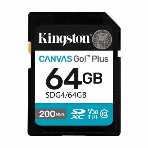 Tarjeta de memoria Kingston Canvas Go Plus G4 SDXC 64GB UHS-I U3 V30 200MB/s SDG4/64GB