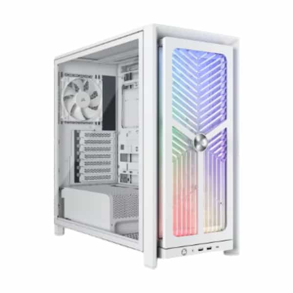 Gabinete Corsair FRAME 4000X RS Mid-Tower TG Fan x3 White