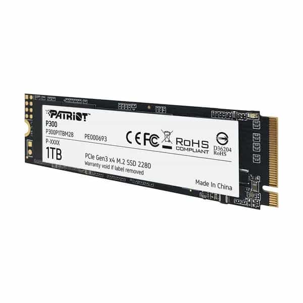 Disco sólido SSD Patriot P300 1 TB M.2 2280 NVMe PCIe Gen 3 P300P1TBM2810