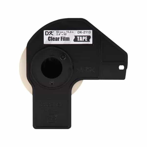 Cinta para rotuladora Brother DK-2113 62mm Negro/Transparente