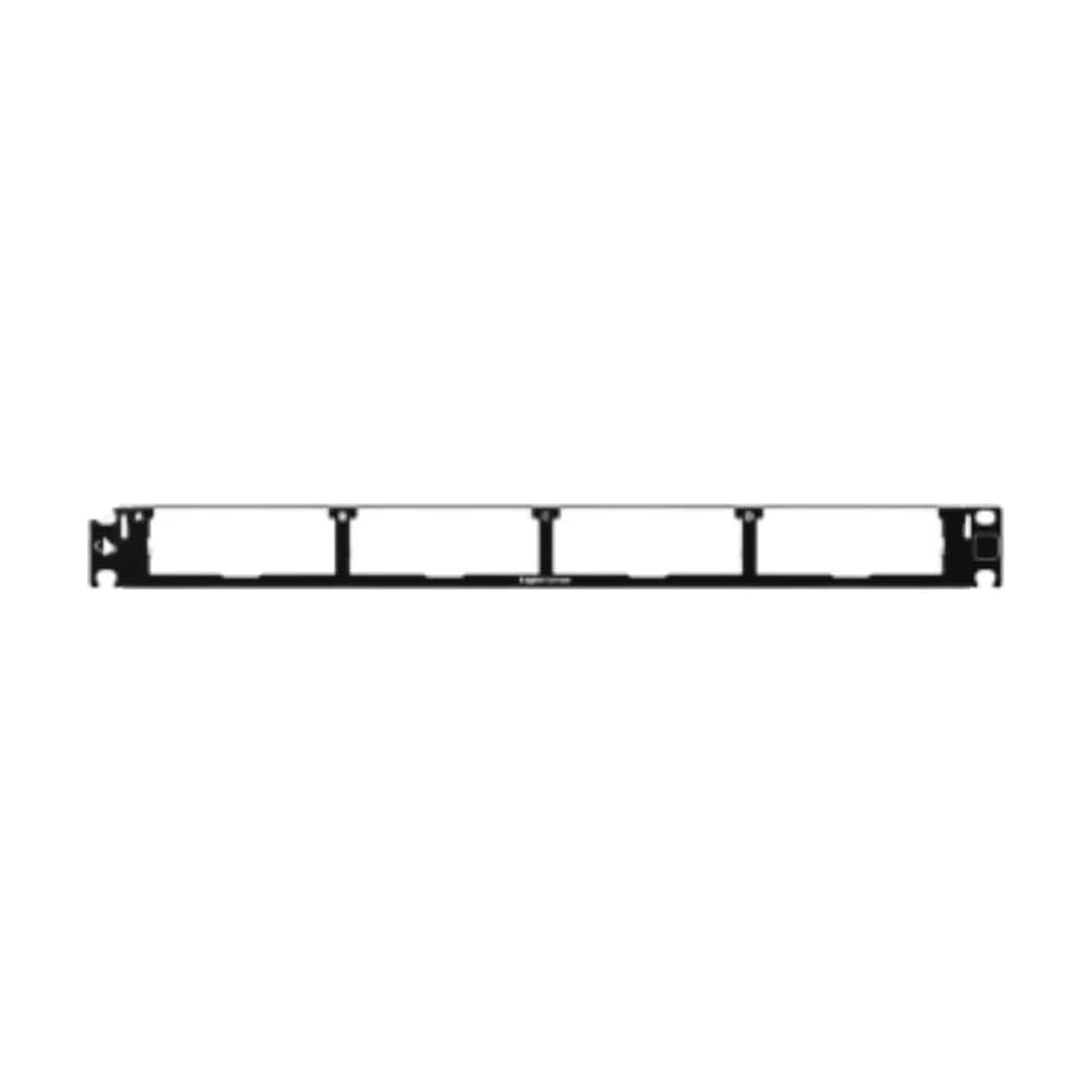 Panel de fibra Siemon LightVerse Combo 1U vacío 4 aberturas negro LVPC-1UFS01A