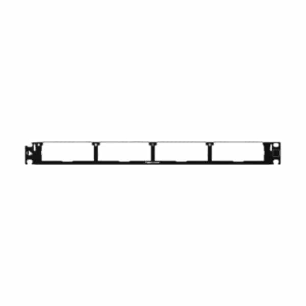 Panel de fibra Siemon LightVerse Combo 1U vacío 4 aberturas negro LVPC-1UFS01A