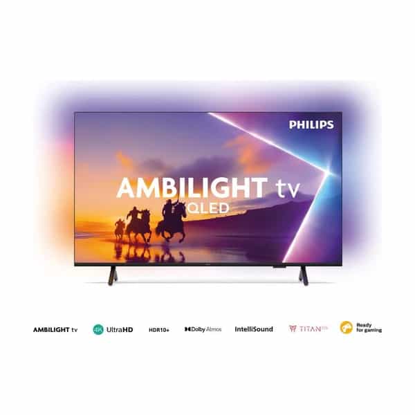 Smart TV Philips 50 pulgadas QLED 4K Ambilight Titan OS 50PUD8250/77