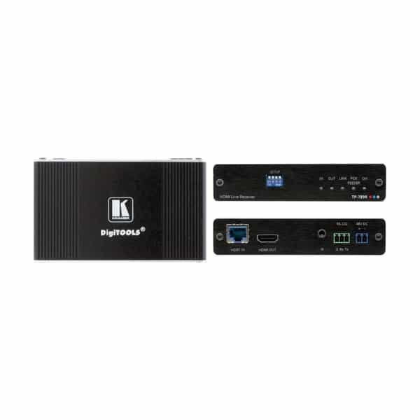 Receptor HDBaseT Kramer HDMI 4K60 HDCP 2.2 con PoE, RS-232 e IR de largo alcance