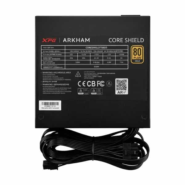 Fuente Arkham by XPG Coreshield 650W 80 Plus Gold OEM CORESHIELD650GD