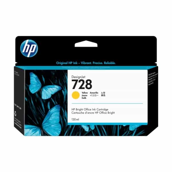 Cartucho de tinta HP 728 Amarillo 130 ml DesignJet F9J65A
