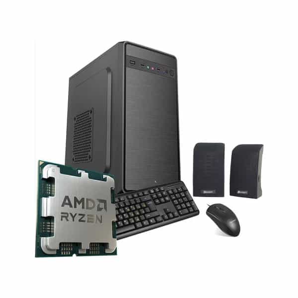 PC de escritorio Ecovision AMD Ryzen 7 8700G 32 GB SSD 1 TB + Wi-Fi + teclado, mouse y parlantes