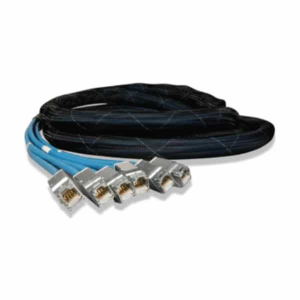 Cable troncal de cobre Siemon Cat 6A F/UTP 6 ramas ZMAX Hybrid violeta LSOH 7m TELD8E-H1H1007M