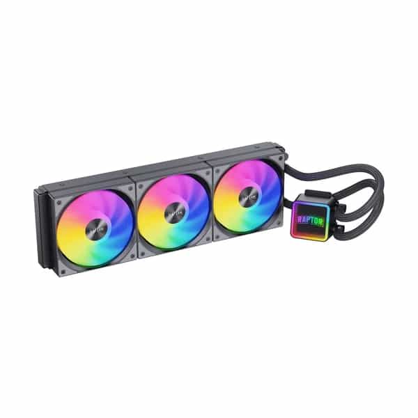 Water cooler Raptor Aqua Core 360 para CPU 360mm ARGB Negro RAP-WC-360BL