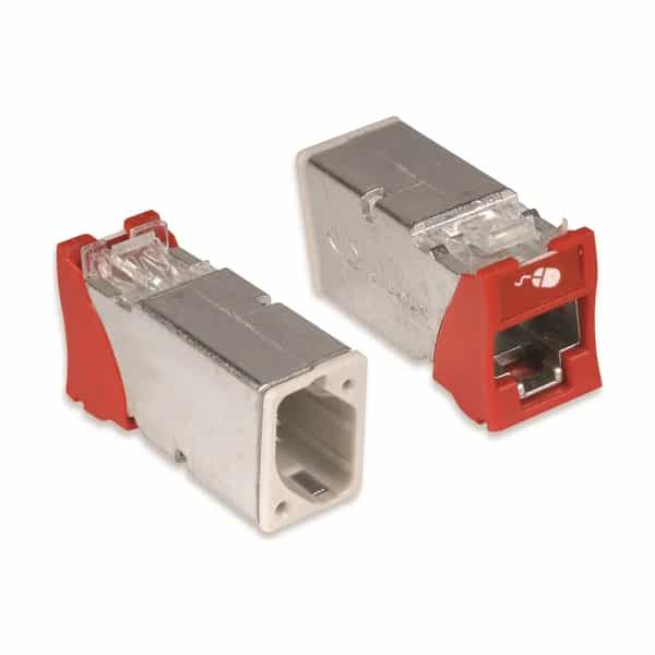 Jack RJ45 Siemon Z-MAX categoría 6A F/UTP híbrido blanco sin herramienta T568A/B Z6A-S01B
