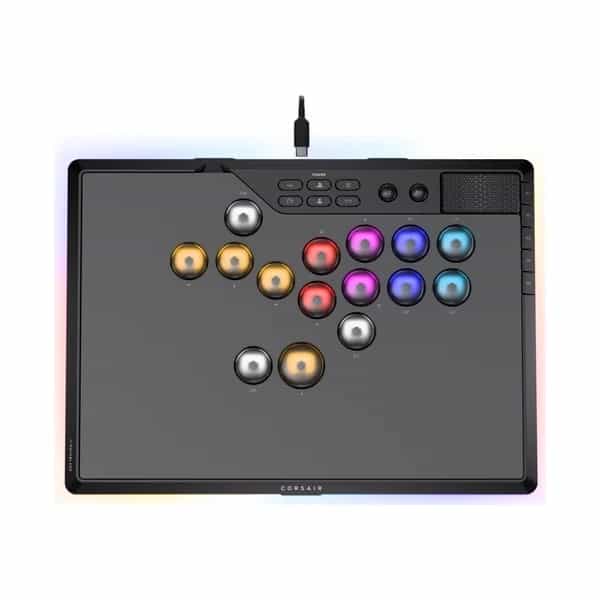 Controlador de juegos Corsair Novablade Pro Wireless Hall Effect Leverless RGB LED MGX v2 Negro