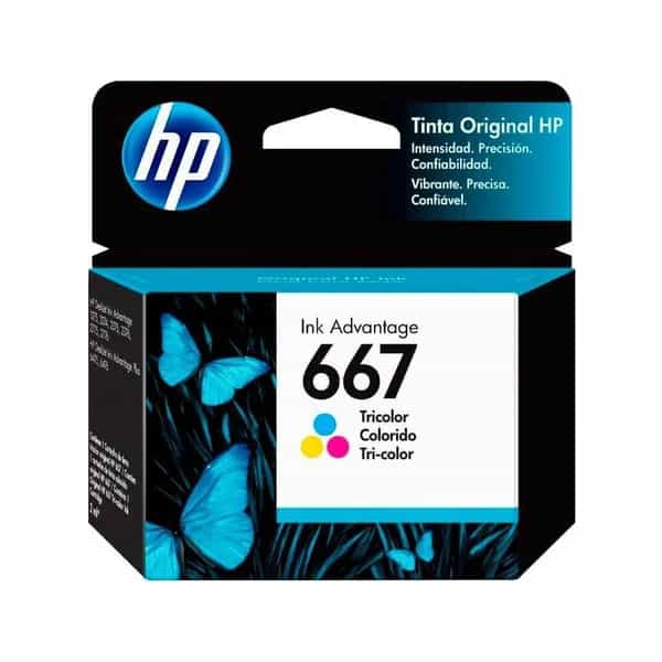 Cartucho de tinta HP 667 tricolor compatible con HP 2375 y 2775 3YM78AL
