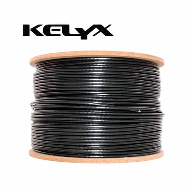 Cable UTP Kelyx Cat 5e exterior rollo 305 metros CCA 24 AWG doble vaina