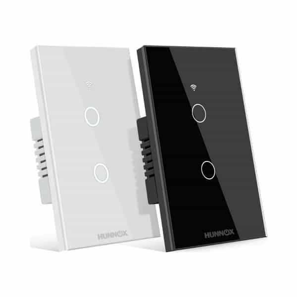 Tecla Hunnox Smart táctil 2 canales Negro DM-TL2WF-NEG