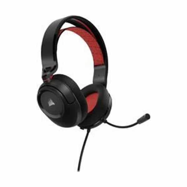 Auriculares gamer Corsair HS35 v2 con cable y micrófono rojo CA-9011384-NA