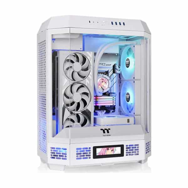 Gabinete Thermaltake The Tower 600 White con 2 ventiladores CA-1Z1-00M6WN-00