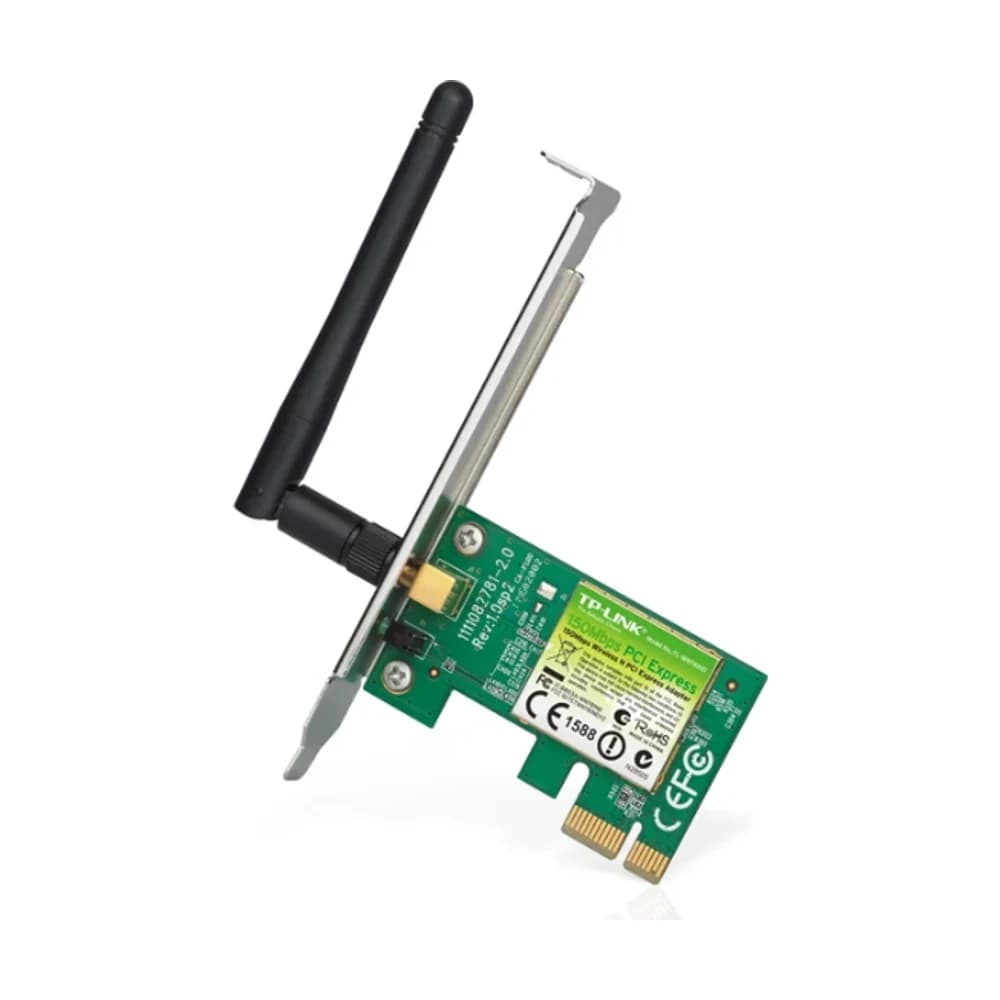 Placa de red WiFi PCI Express TP-Link TL-WN781ND 150Mbps antenas desmontables